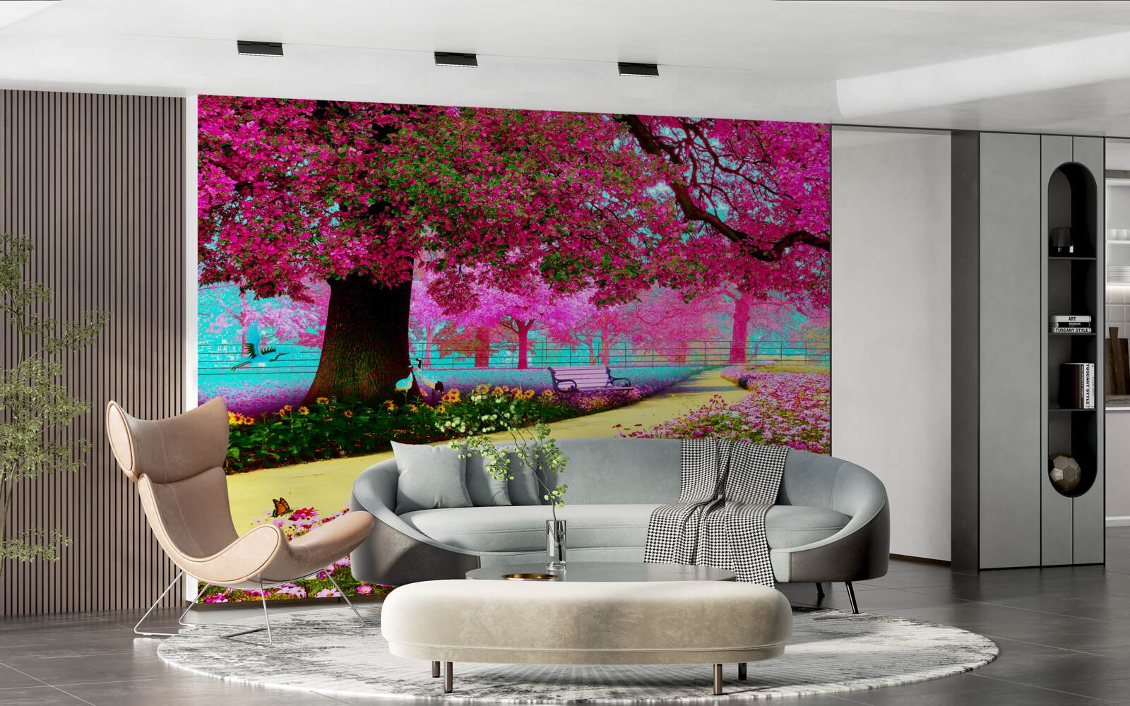 Fototapeta staré sakury kvitnúce v ružových odtieňoch