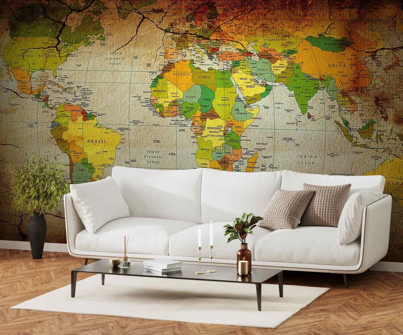 Fototapeta geografická mapa sveta