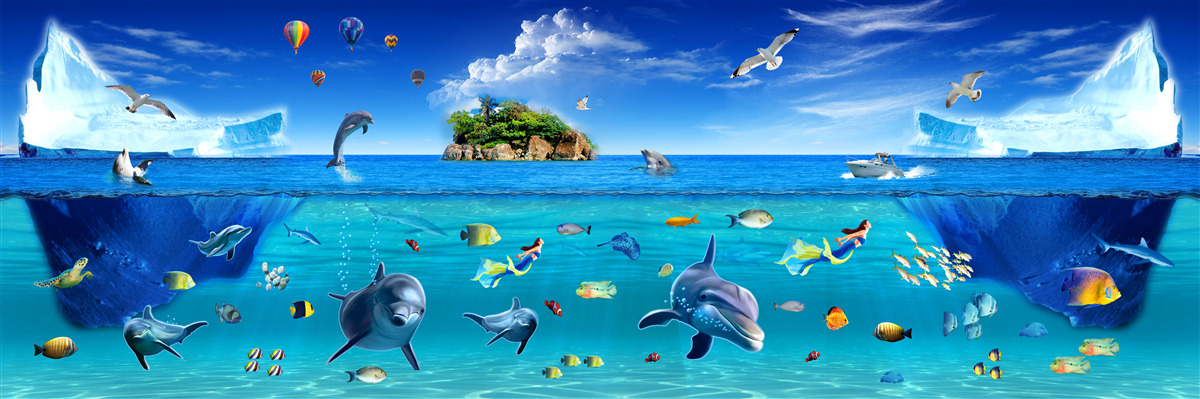 Fototapeta ľadové hory a hlboké more