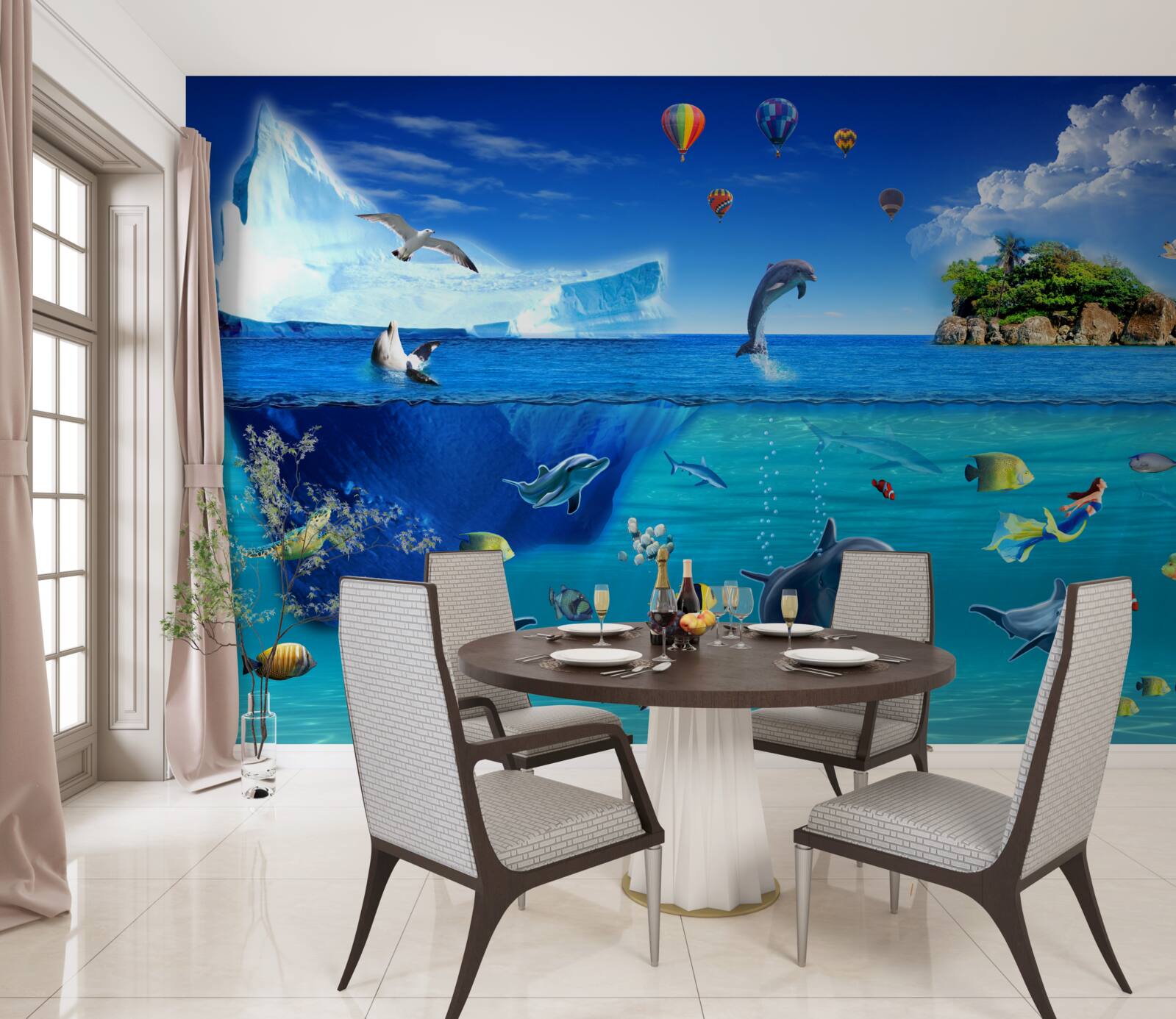 Fototapeta ľadové hory a hlboké more