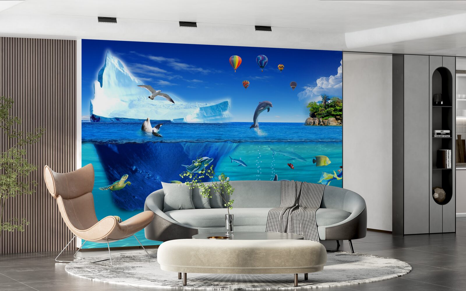 Fototapeta ľadové hory a hlboké more