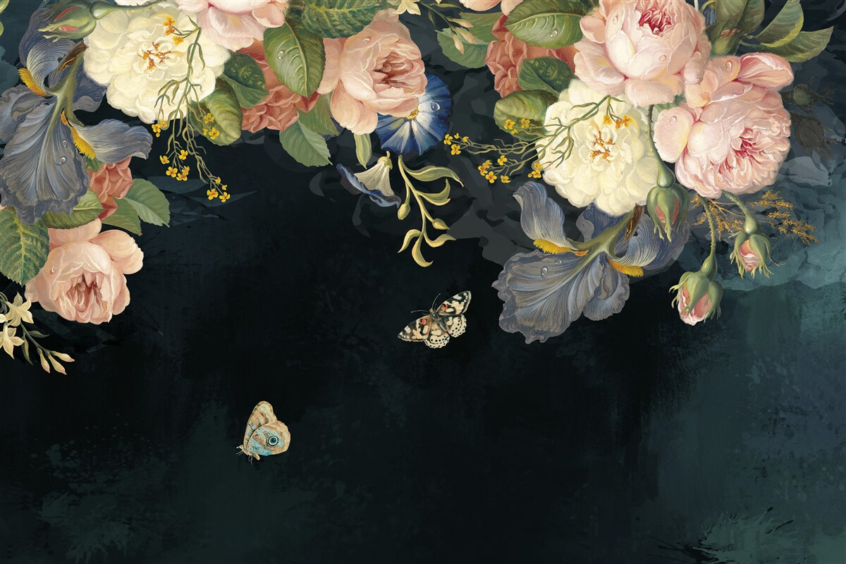 Fototapeta rôzne odtiene na tmavom pozadí