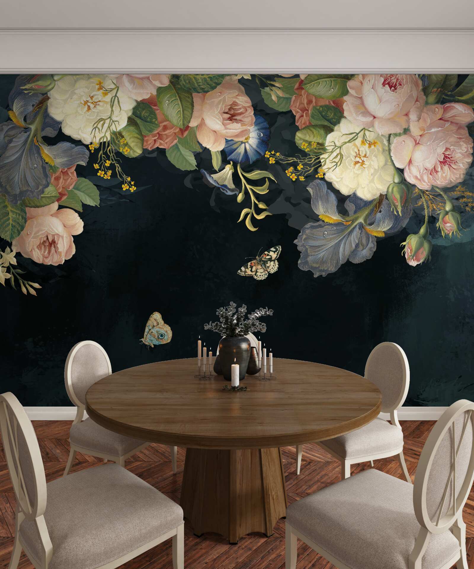 Fototapeta rôzne odtiene na tmavom pozadí