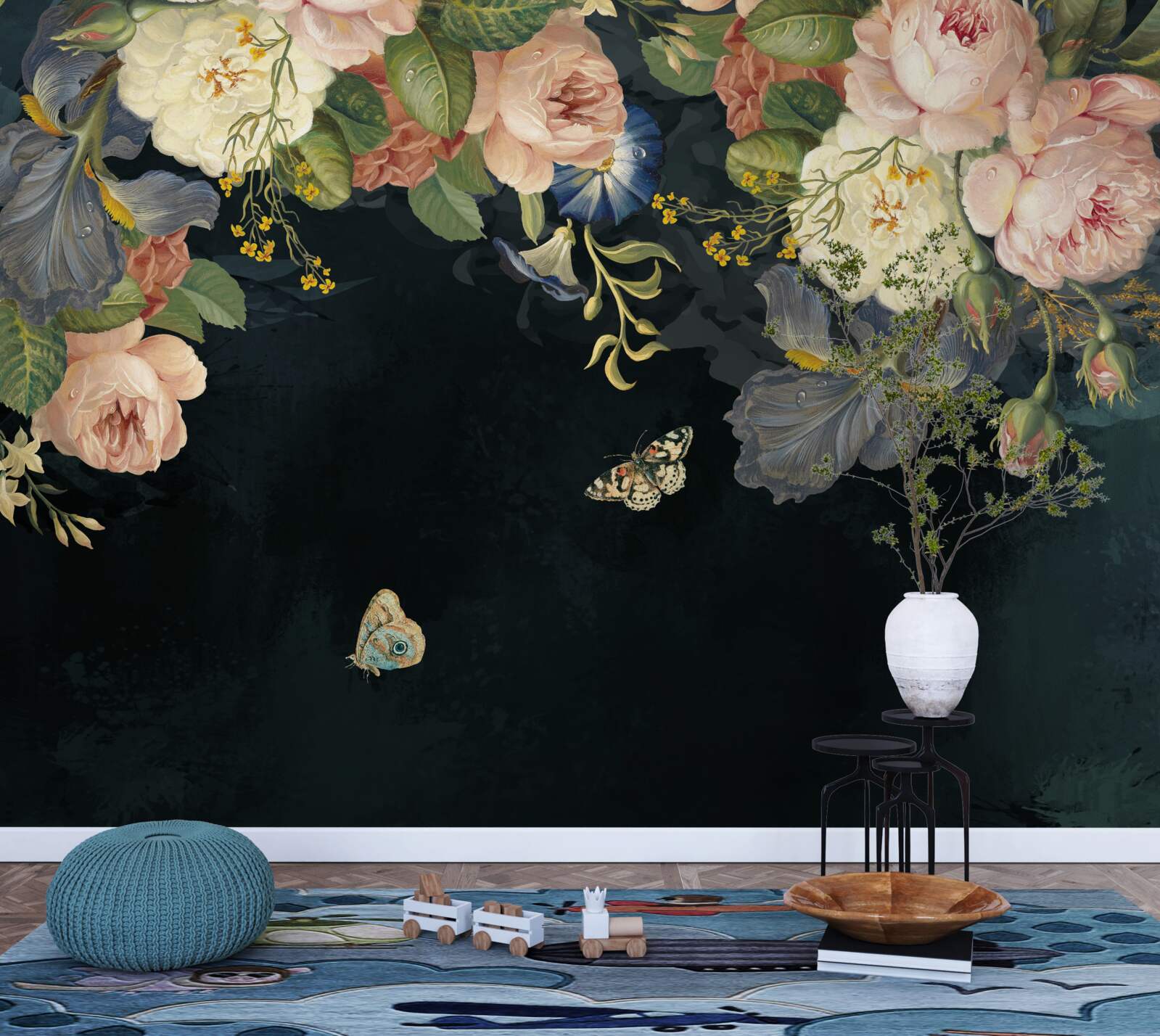 Fototapeta rôzne odtiene na tmavom pozadí