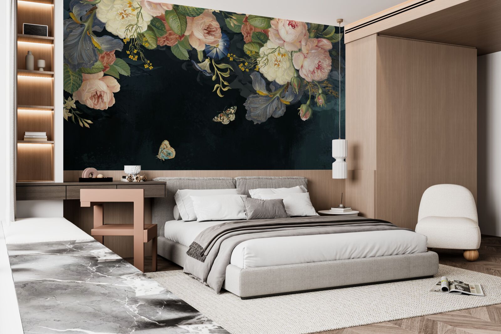 Fototapeta rôzne odtiene na tmavom pozadí