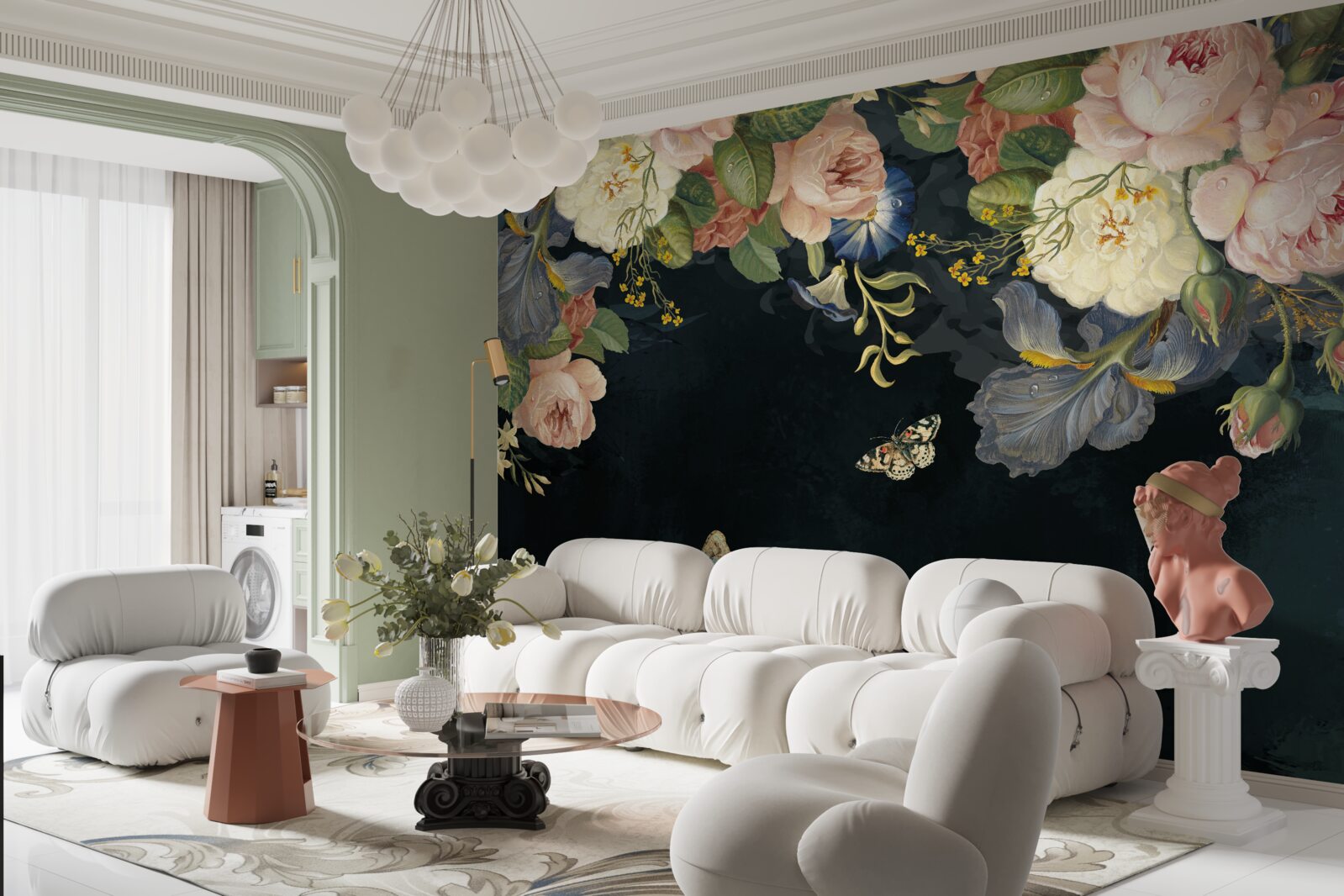 Fototapeta rôzne odtiene na tmavom pozadí