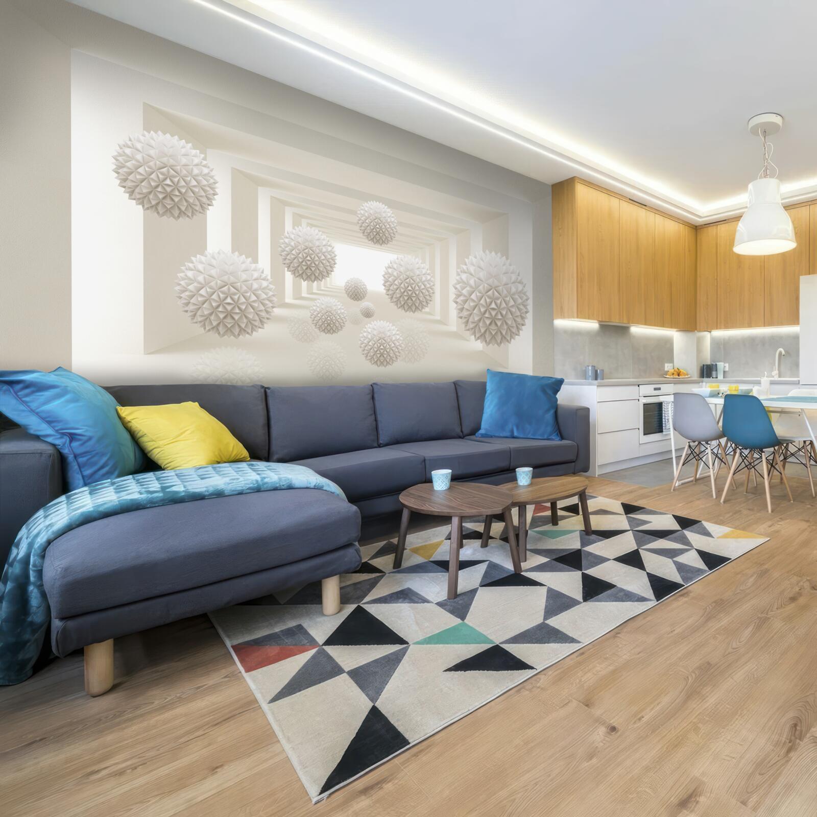 Fototapeta podzemná chodba s ostnatými guľami