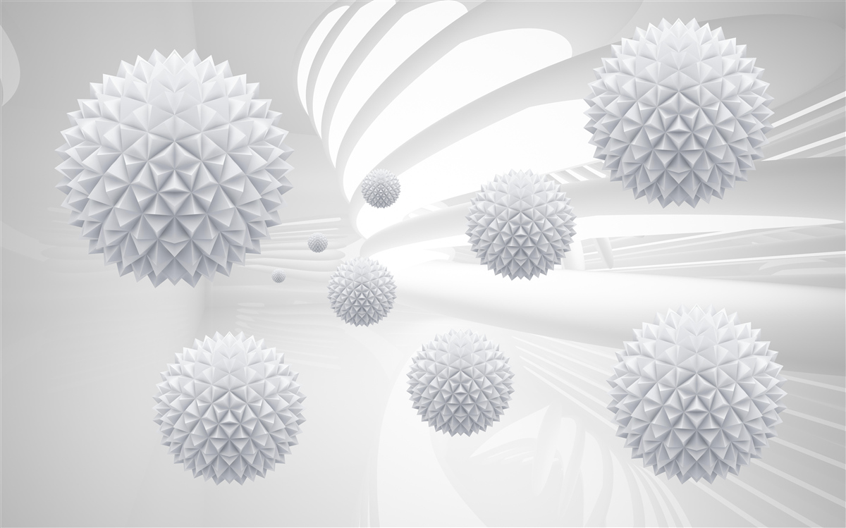 Fototapeta špicaté gule plávajúce beztiaže