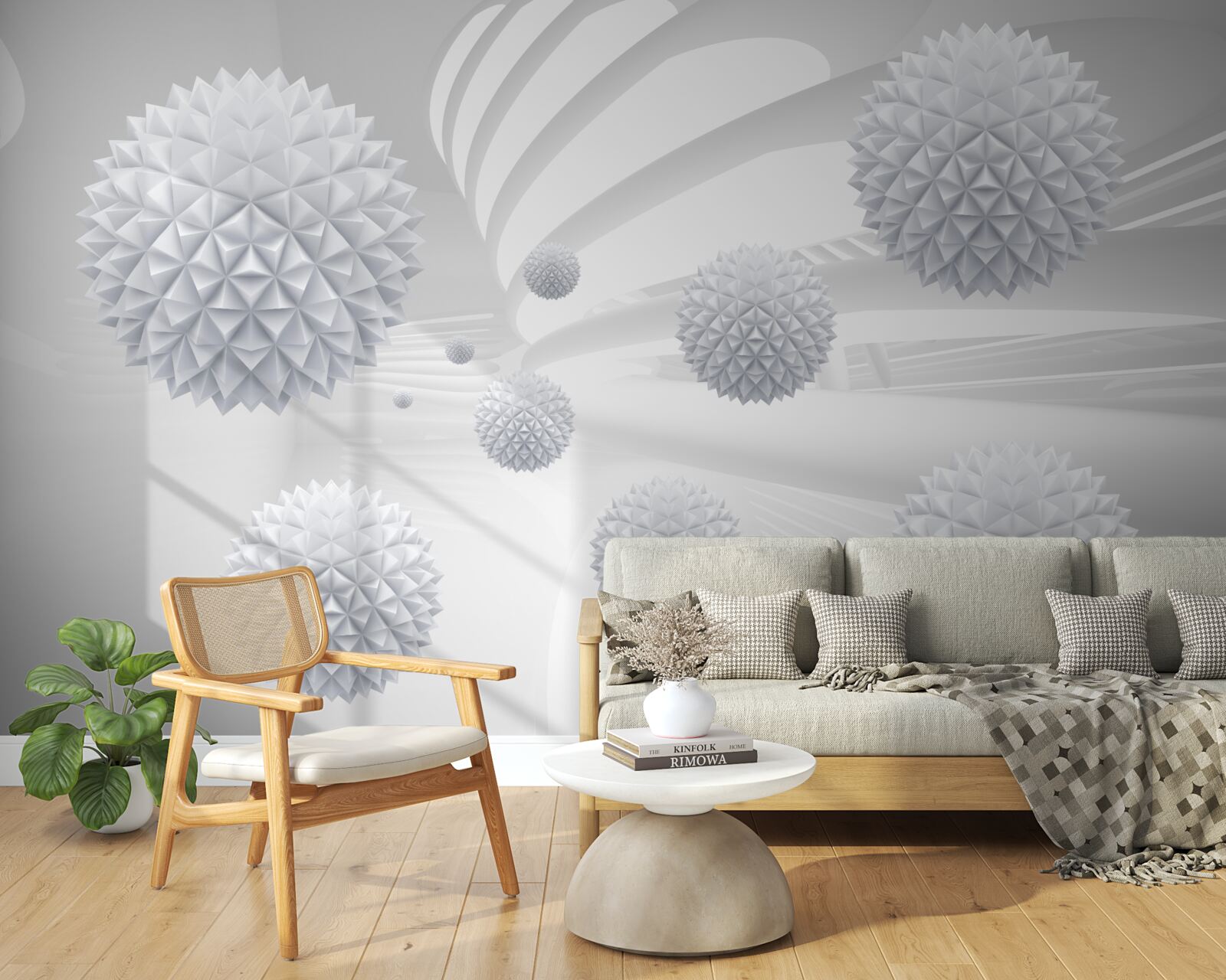 Fototapeta špicaté gule plávajúce beztiaže