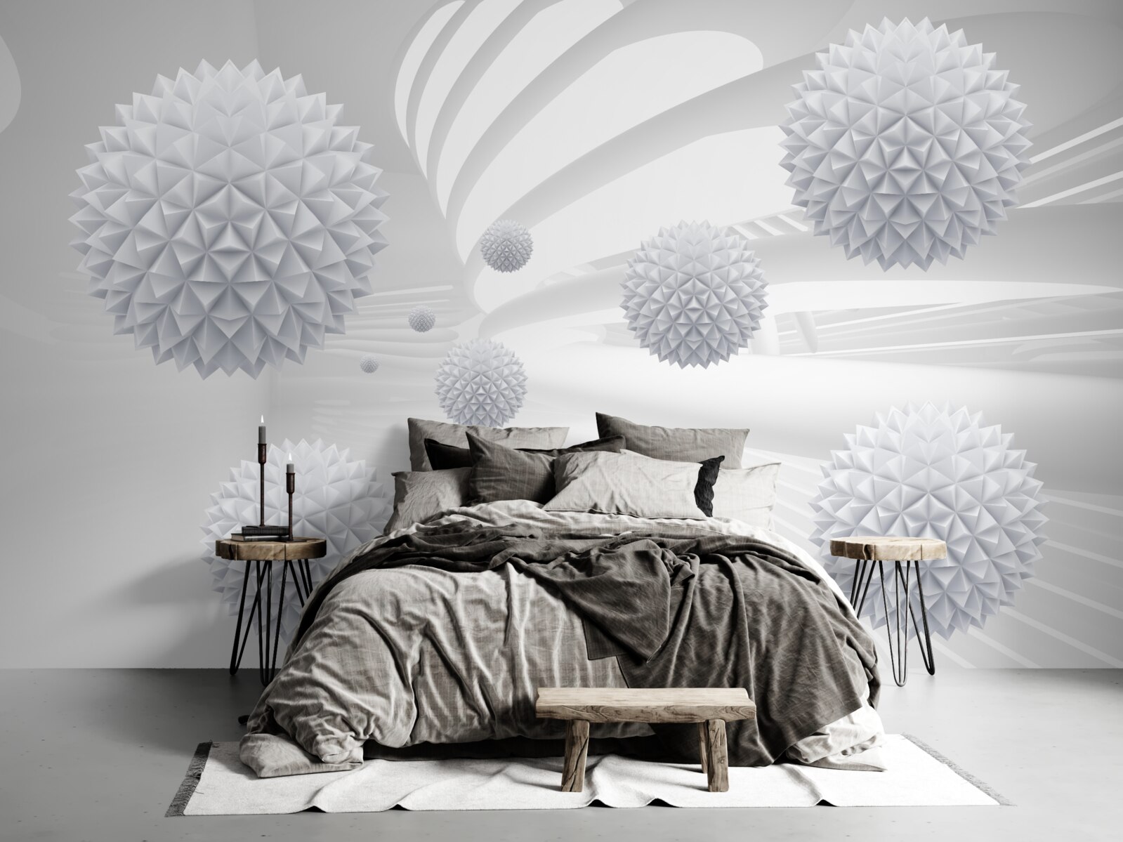 Fototapeta špicaté gule plávajúce beztiaže