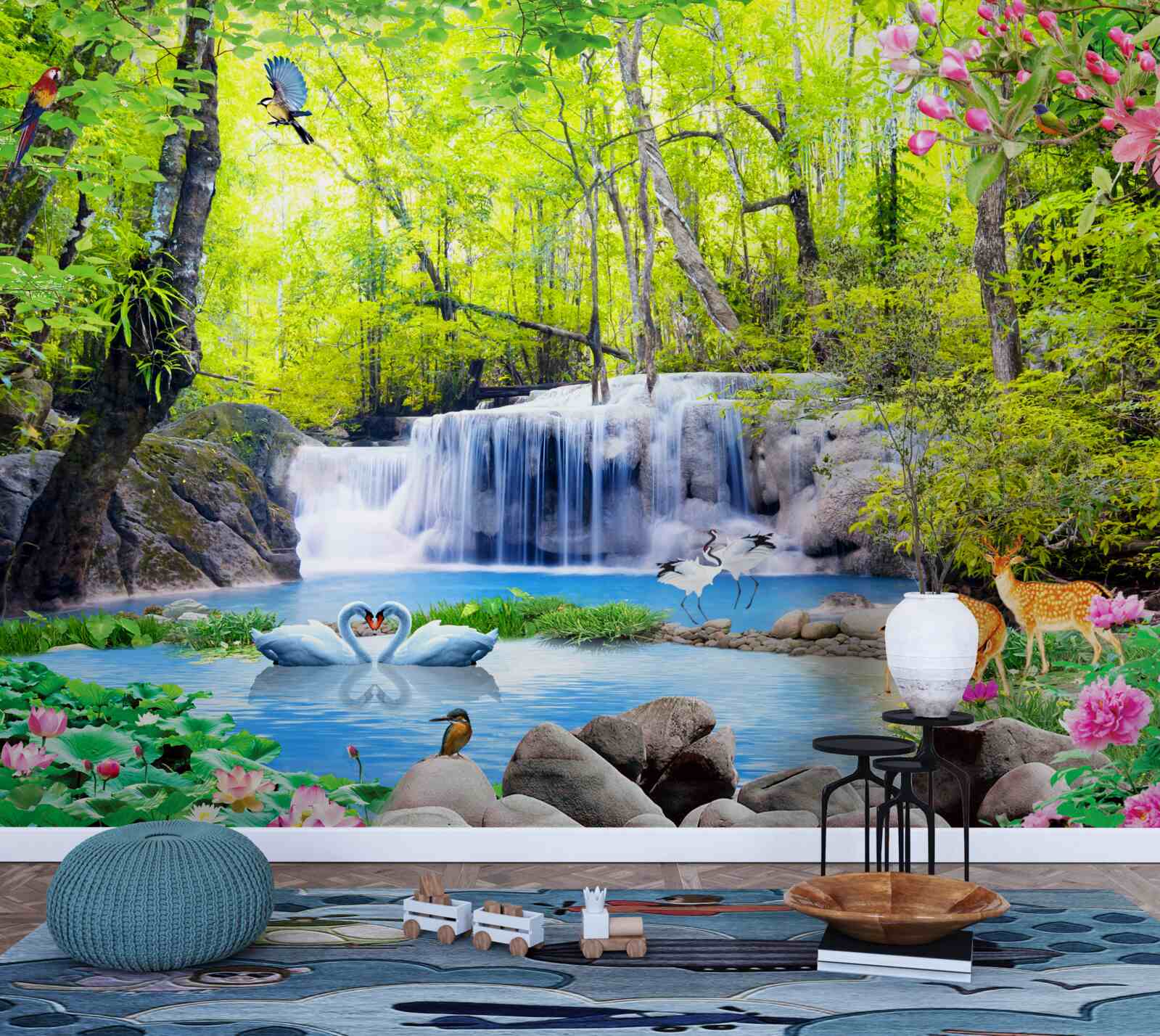 Fototapeta letný vodopád má čaro prírody