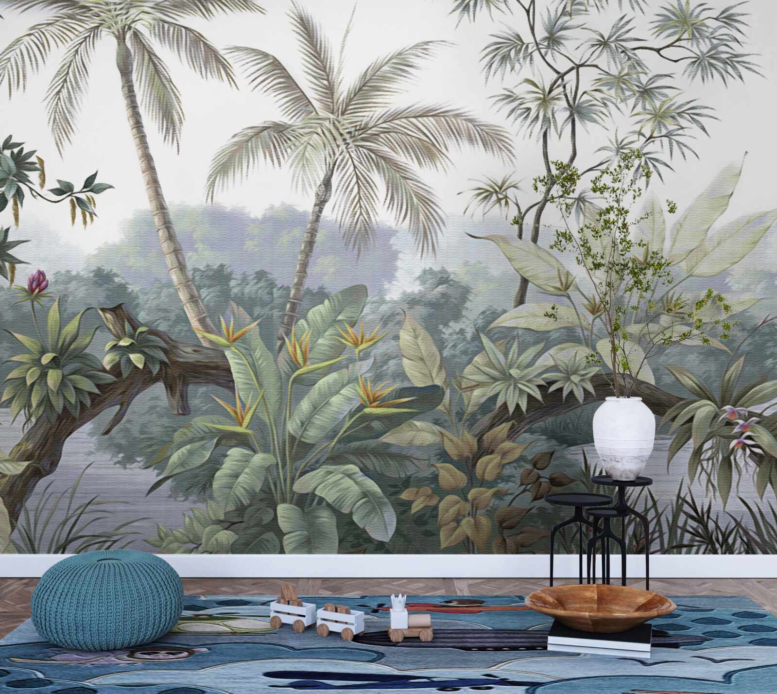 Fototapeta rastliny v džungli po daždi