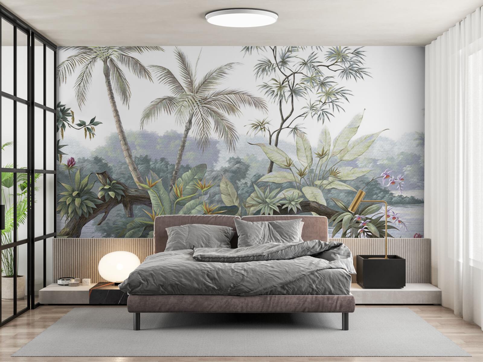 Fototapeta rastliny v džungli po daždi