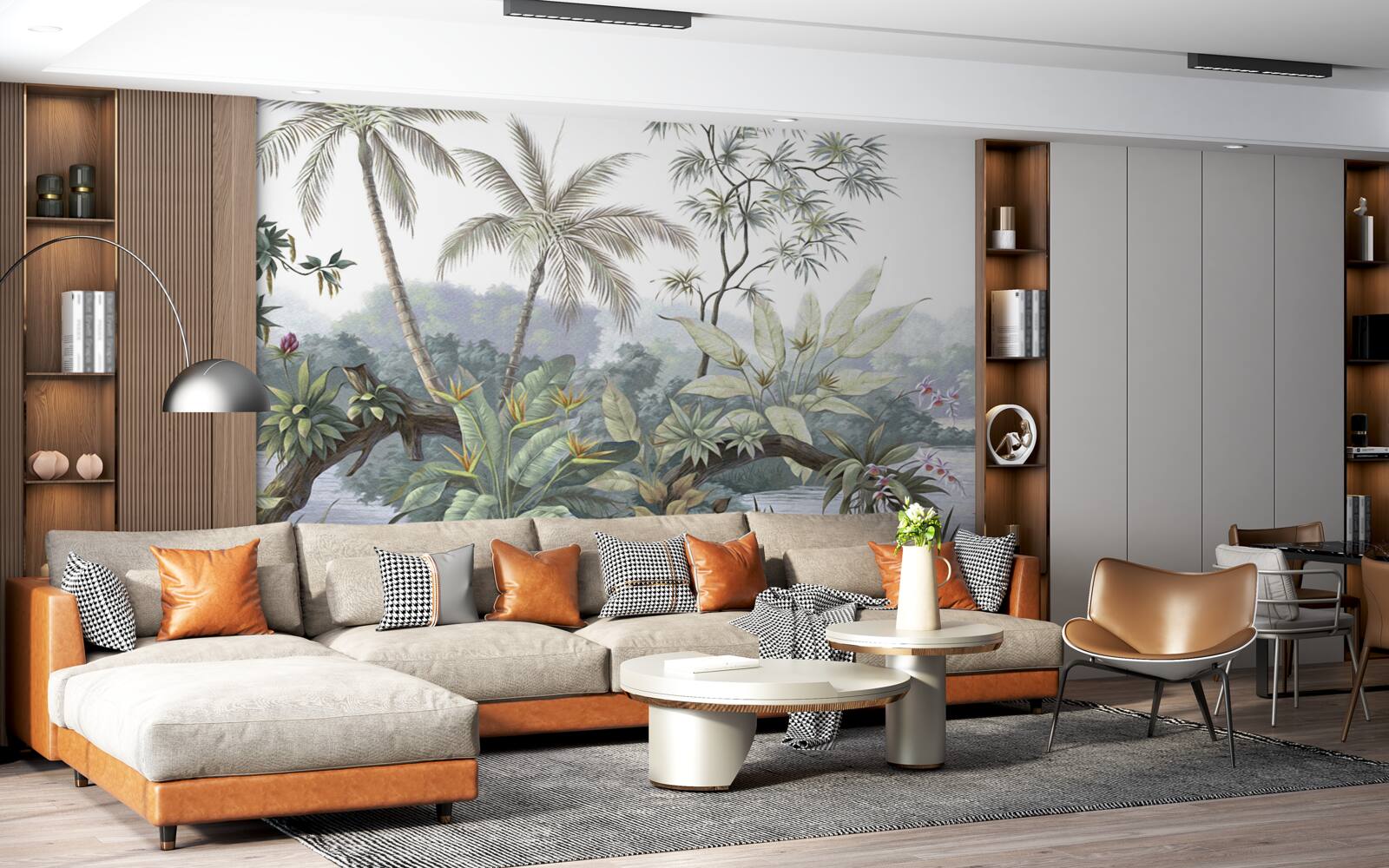 Fototapeta rastliny v džungli po daždi