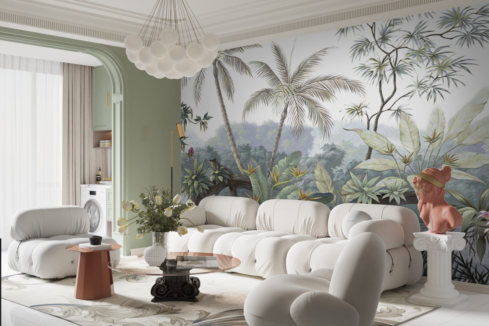 Fototapeta rastliny v džungli po daždi