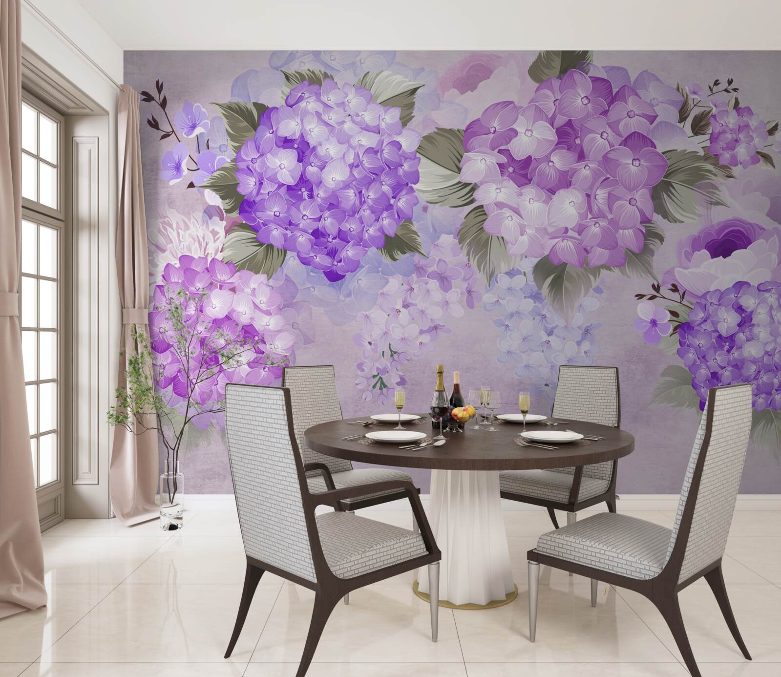 Fototapeta farebná kombinácia v odtieňoch fialovej