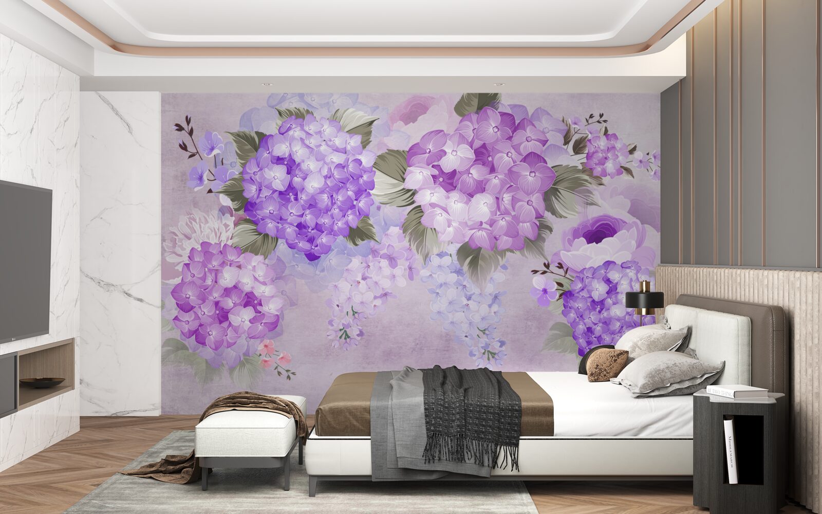 Fototapeta farebná kombinácia v odtieňoch fialovej