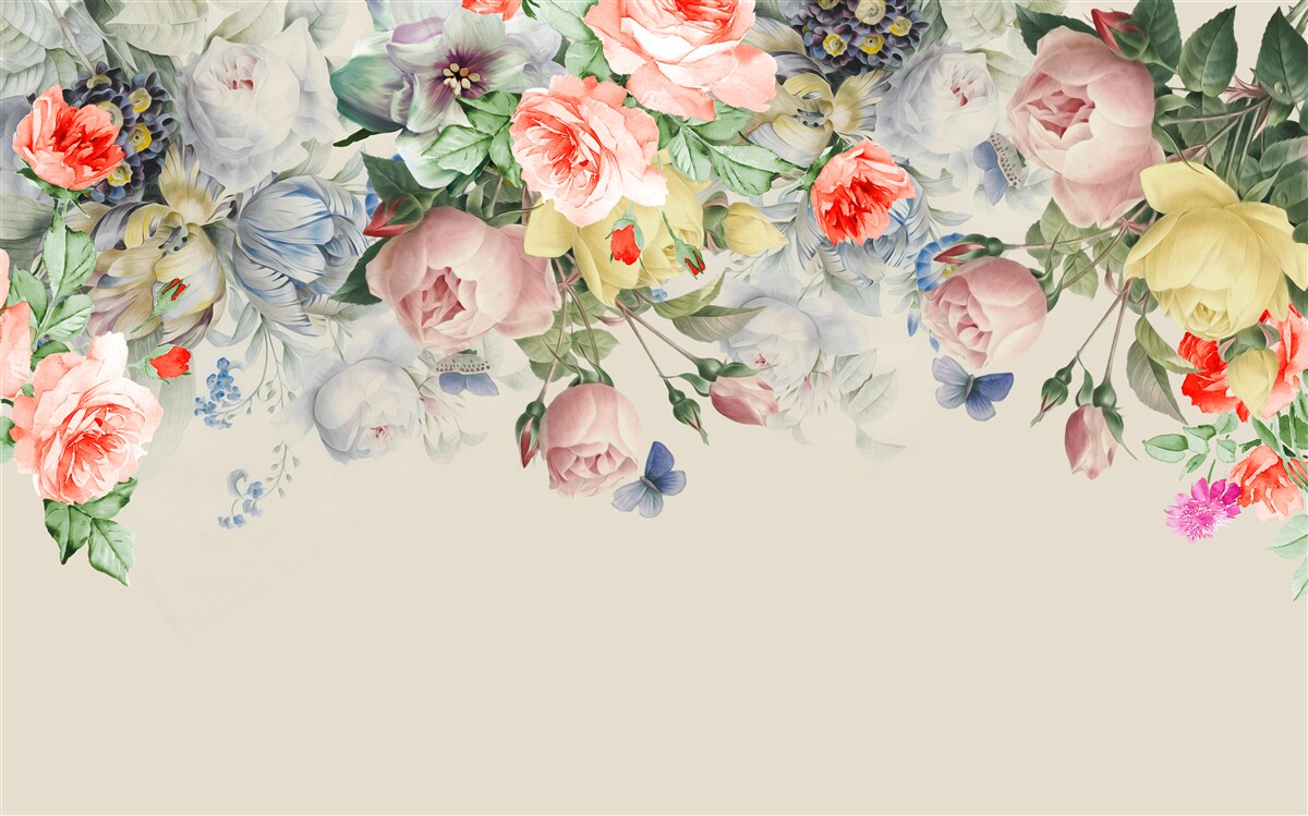 Fototapeta oslnivá rozmanitosť kvetinového papiera