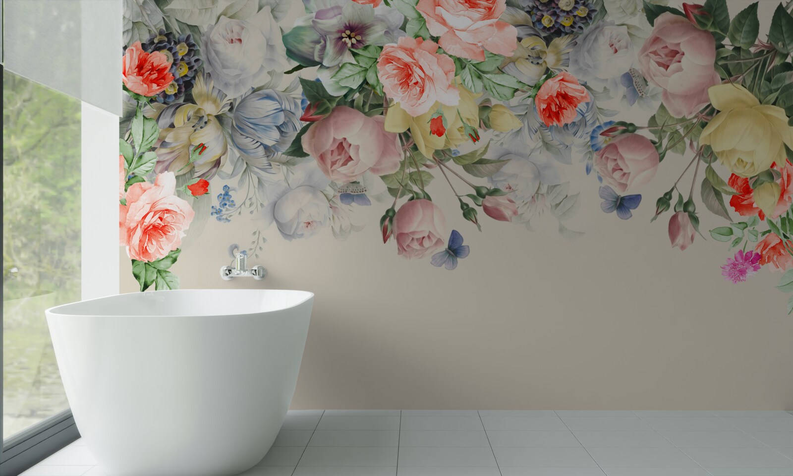 Fototapeta oslnivá rozmanitosť kvetinového papiera