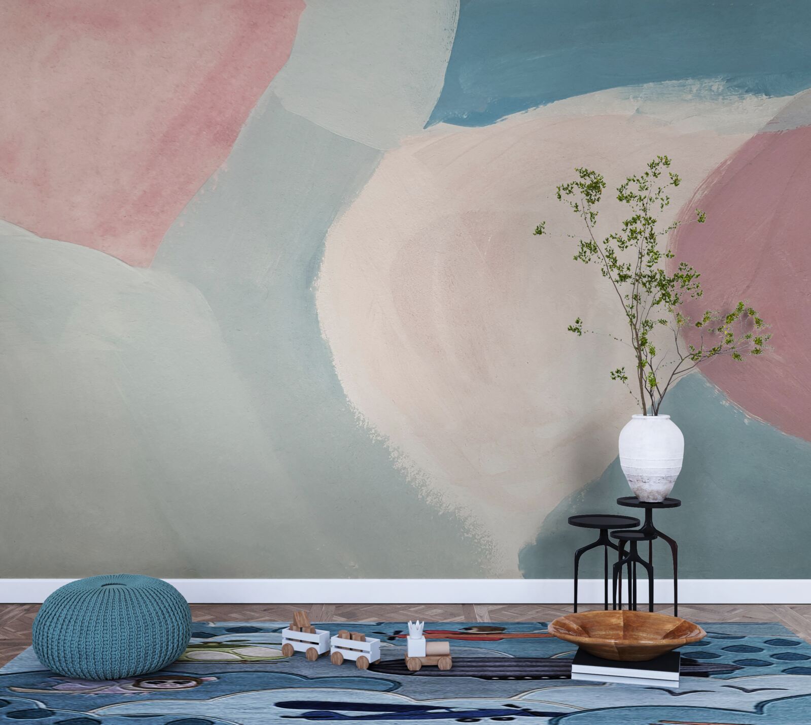 Fototapeta bledé farebné škvrny