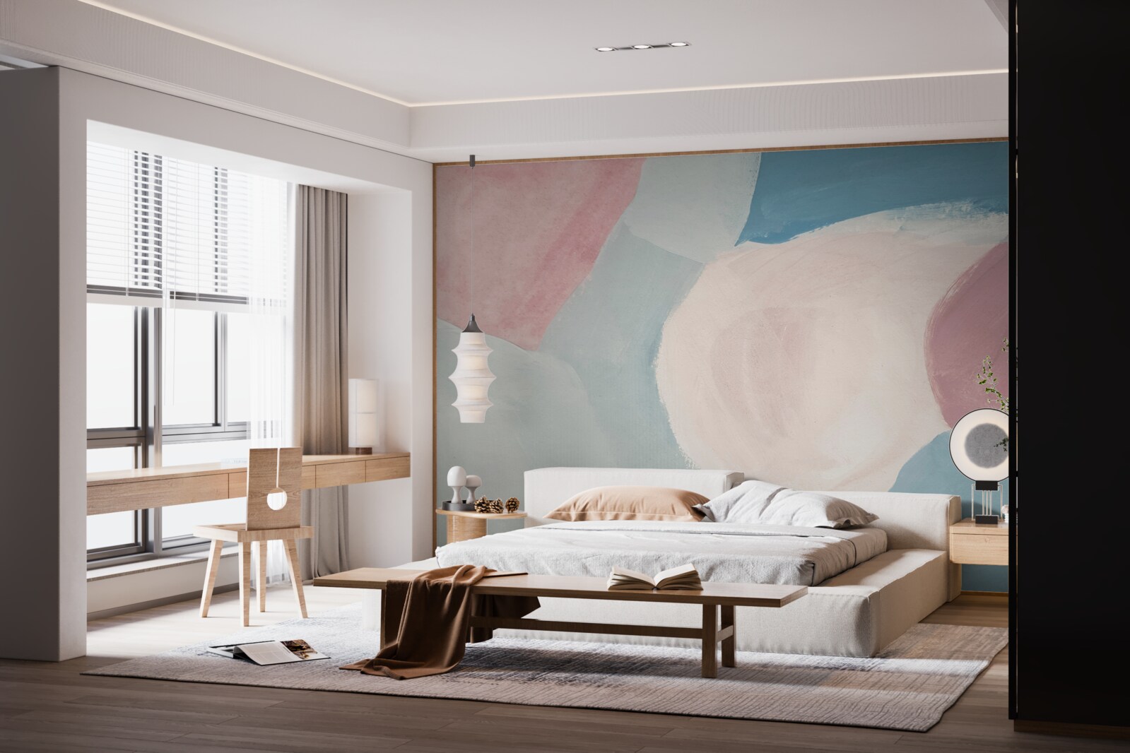 Fototapeta bledé farebné škvrny