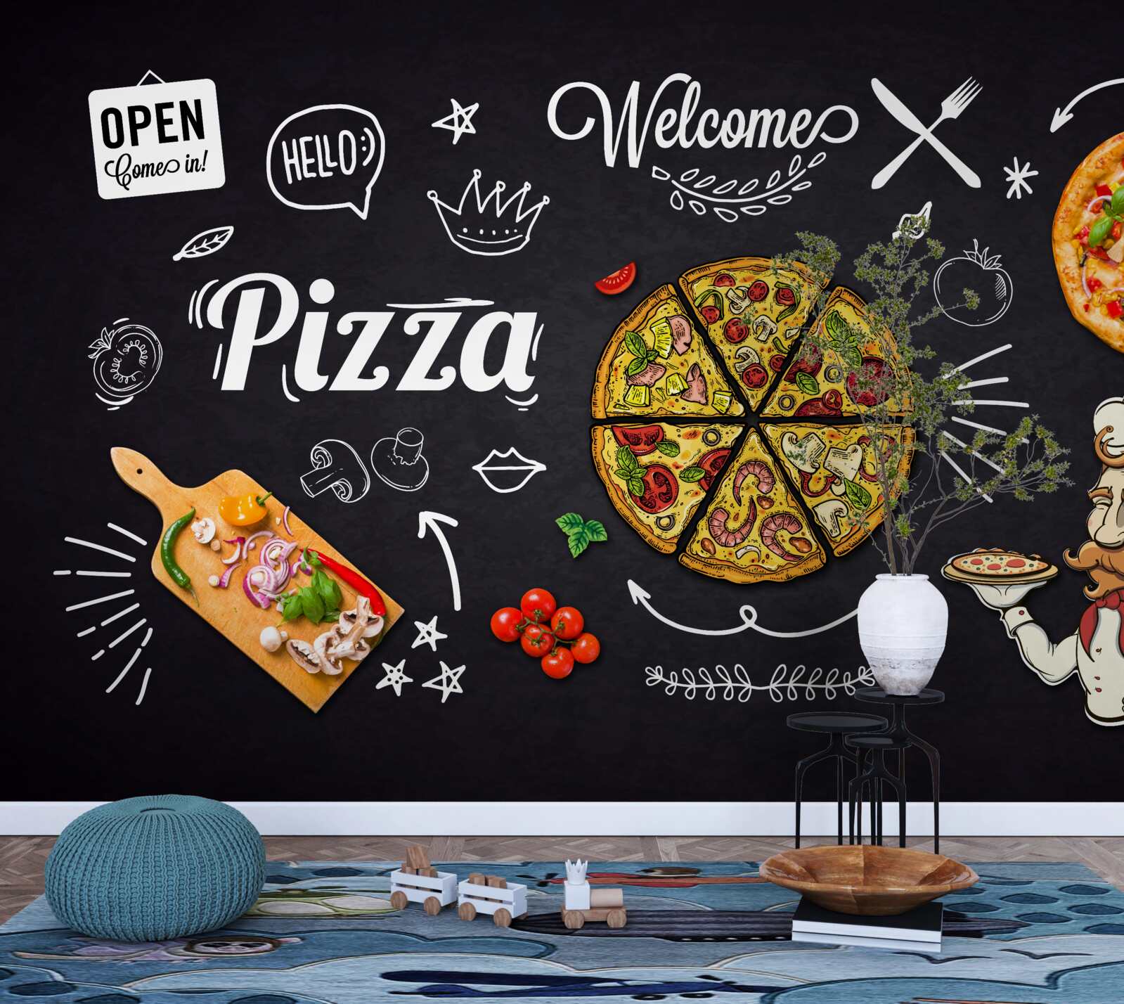 Fototapeta variť s pizzou