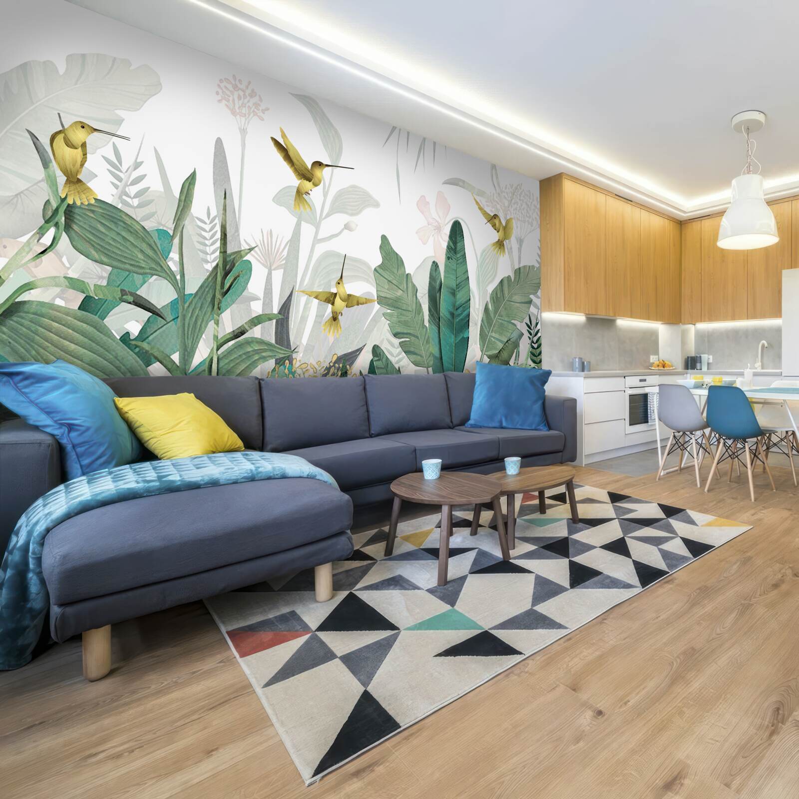 Fototapeta skupina kolibríkov v trópoch