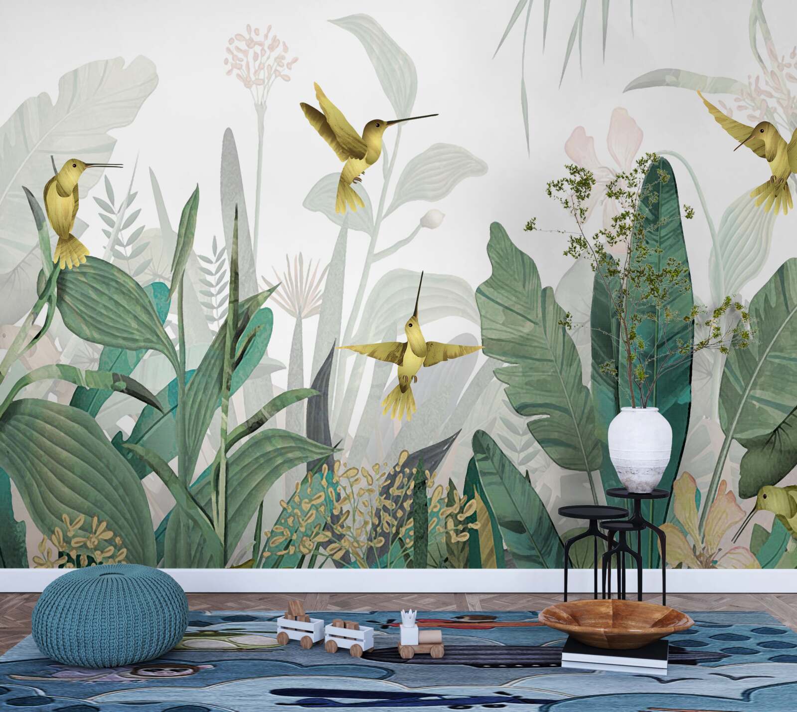 Fototapeta skupina kolibríkov v trópoch