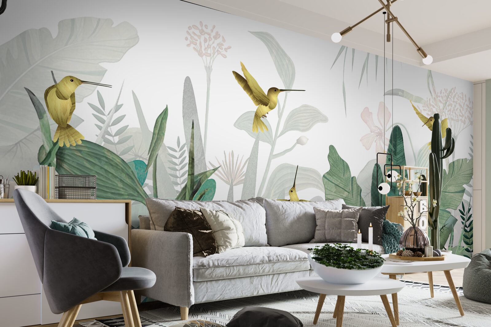 Fototapeta skupina kolibríkov v trópoch