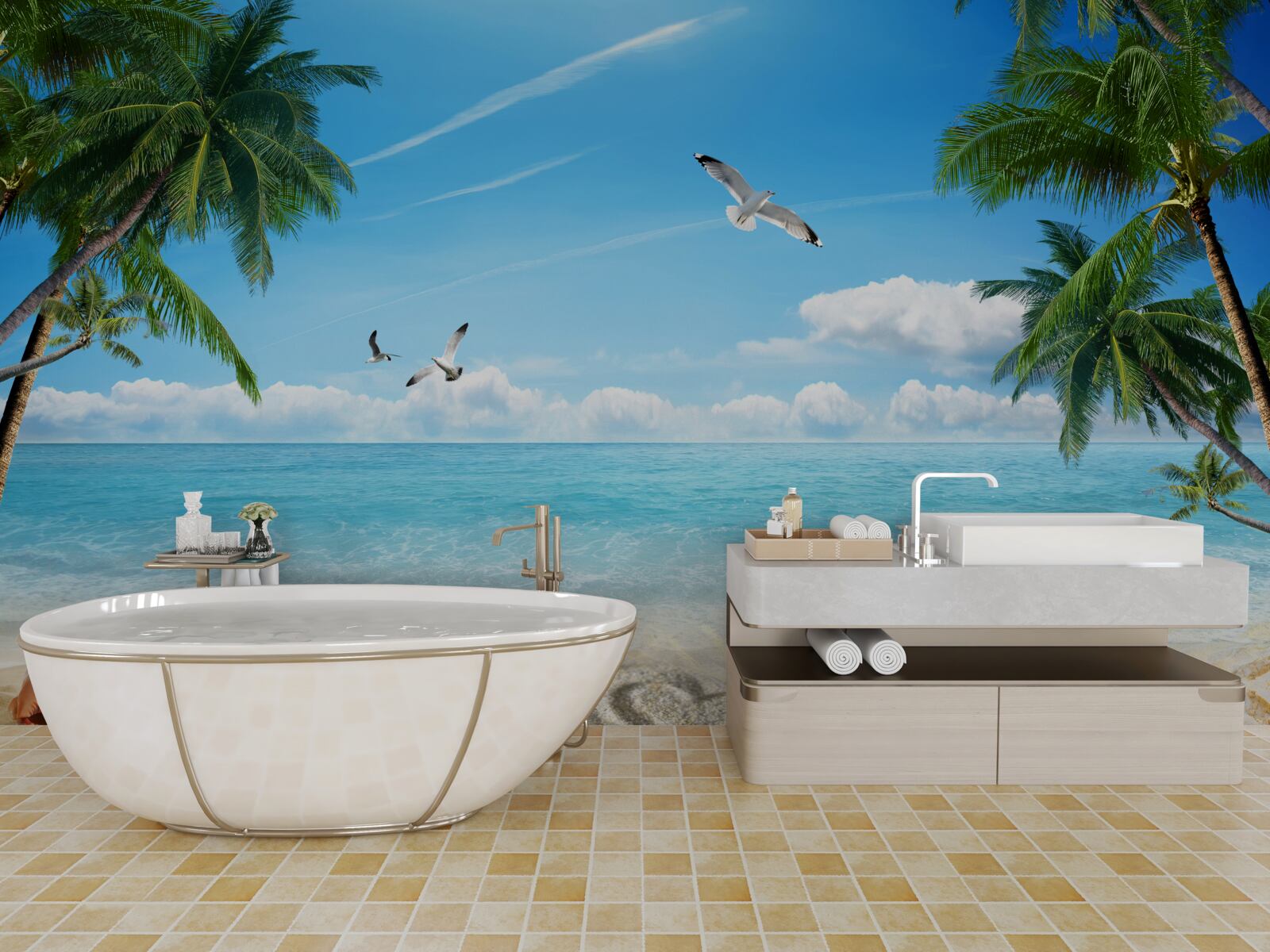 Fototapeta oceán a piesočná pláž