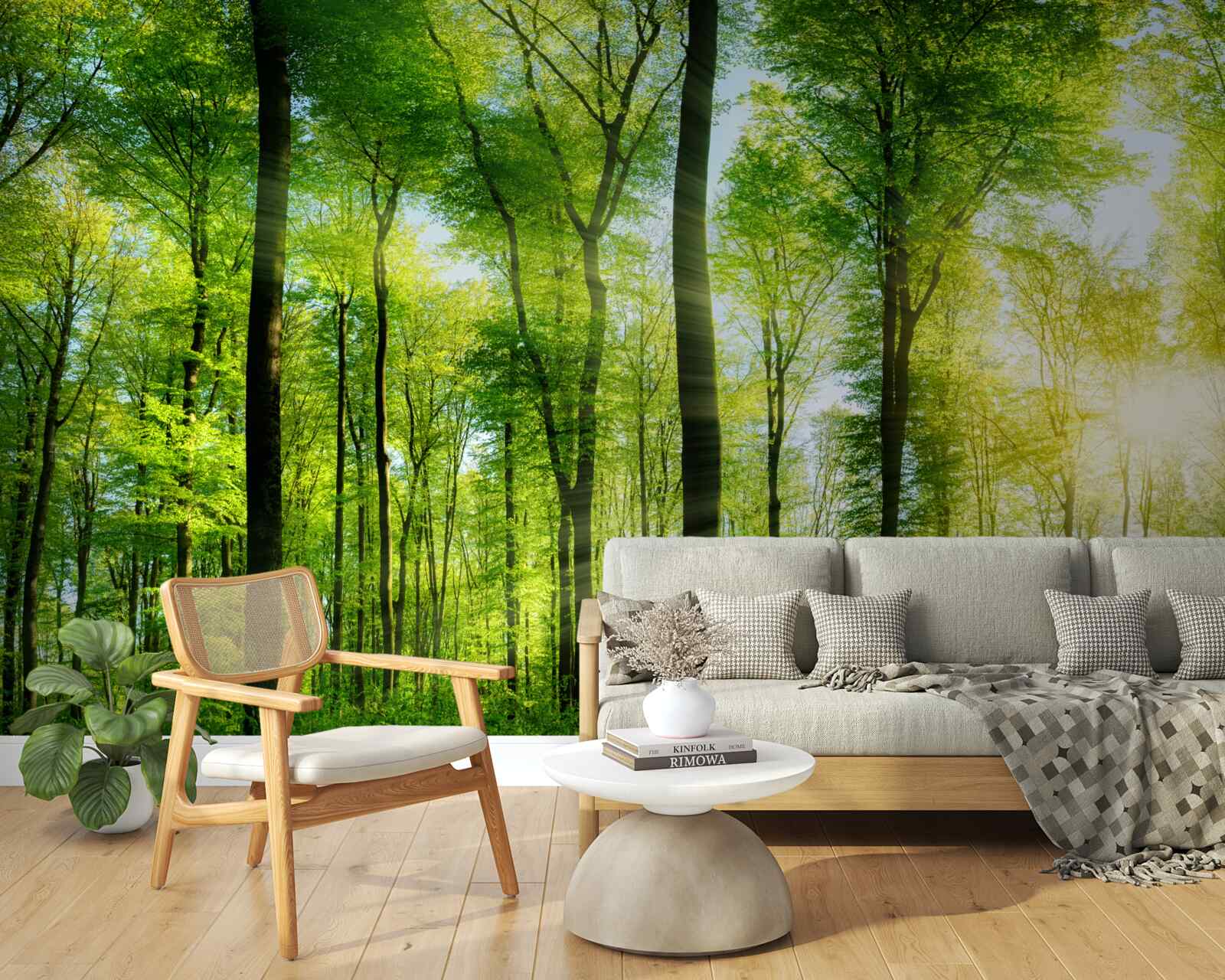 Fototapeta slnečné lúče prenikajú cez listy stromov