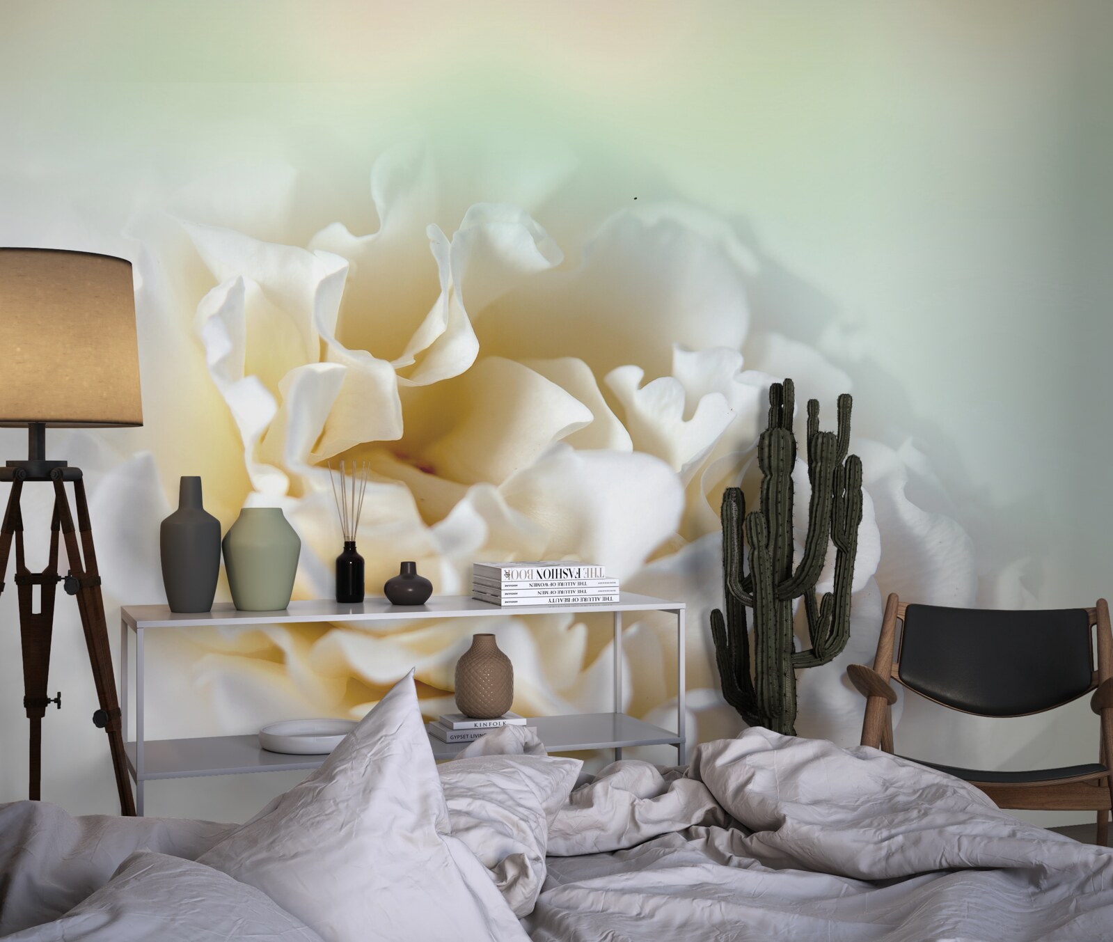 Fototapeta pivonka pozadie v krémových a nadýchaných odtieňoch