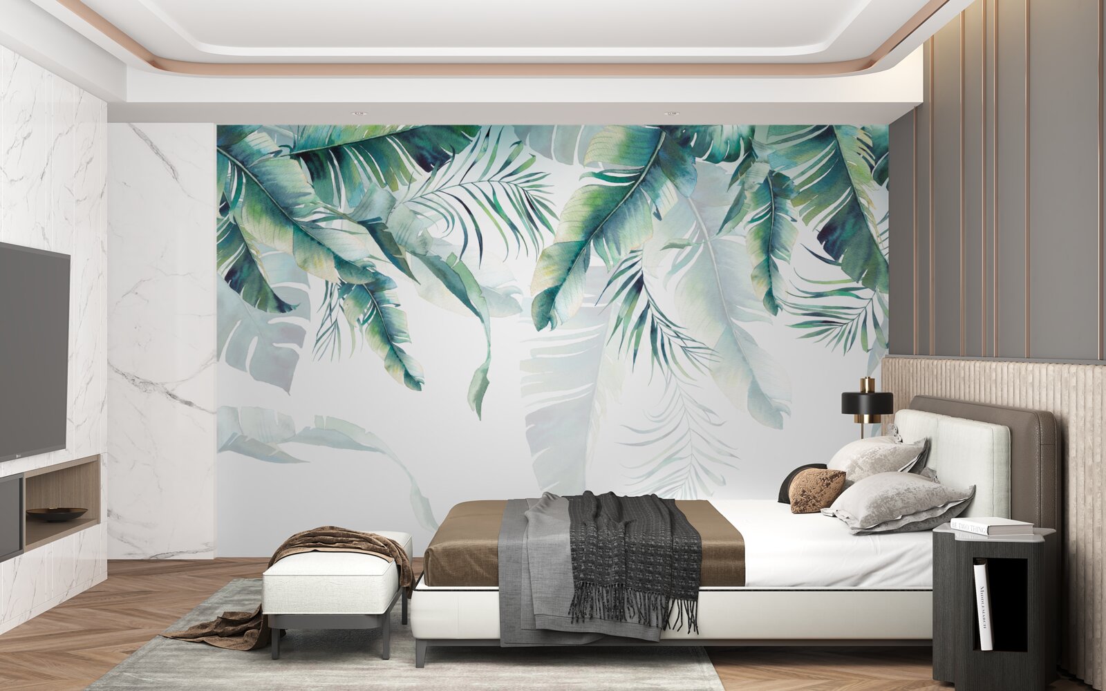 Fototapeta tropické zelené listy