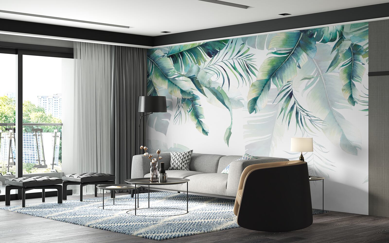 Fototapeta tropické zelené listy