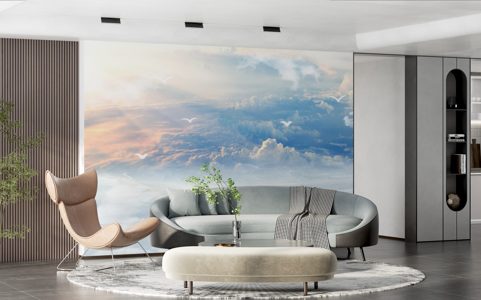 Fototapeta oblaky pokryté mäkkým práškom ležia pokojne