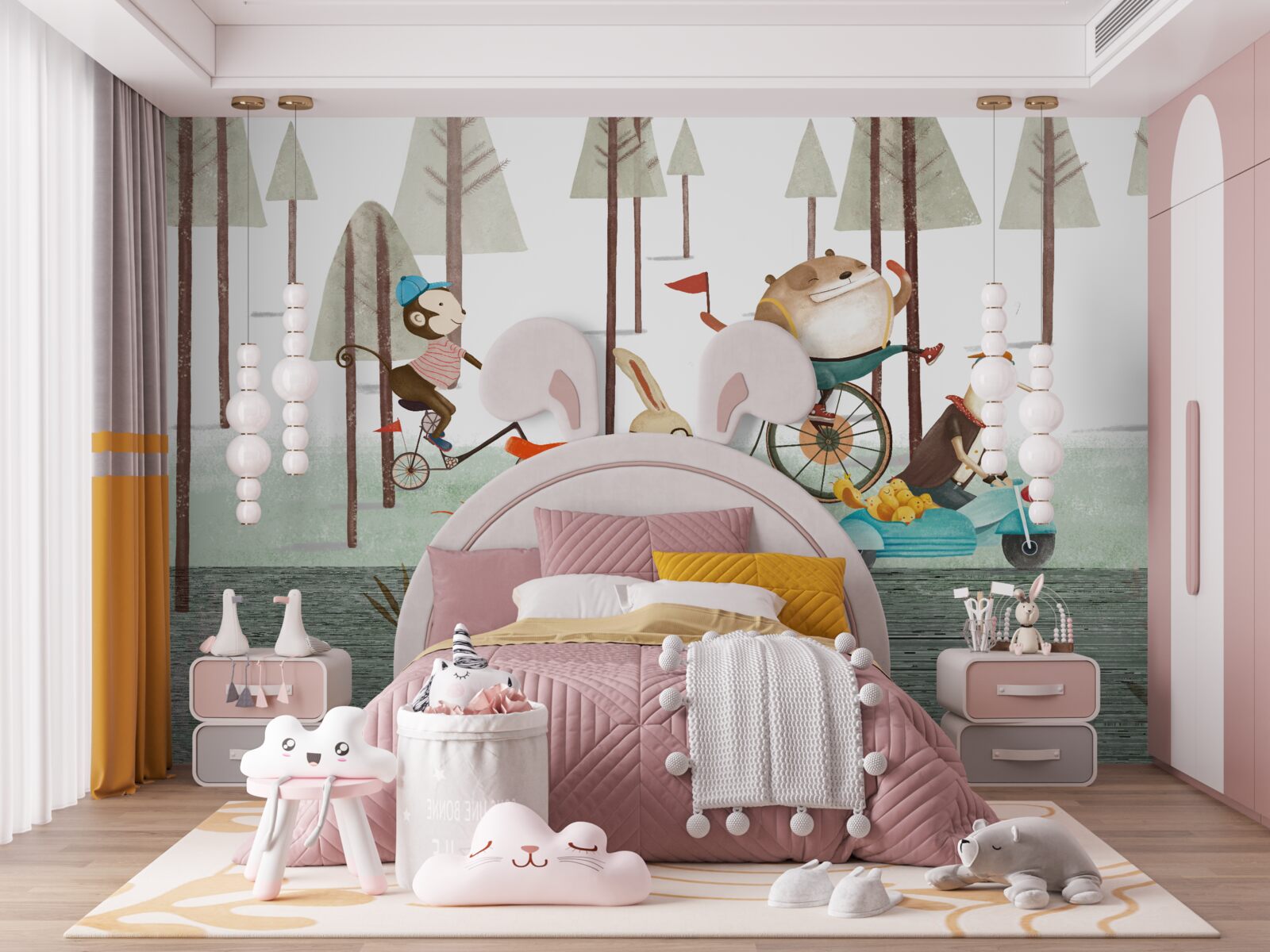 Fototapeta súťaže zvierat v hustom lese