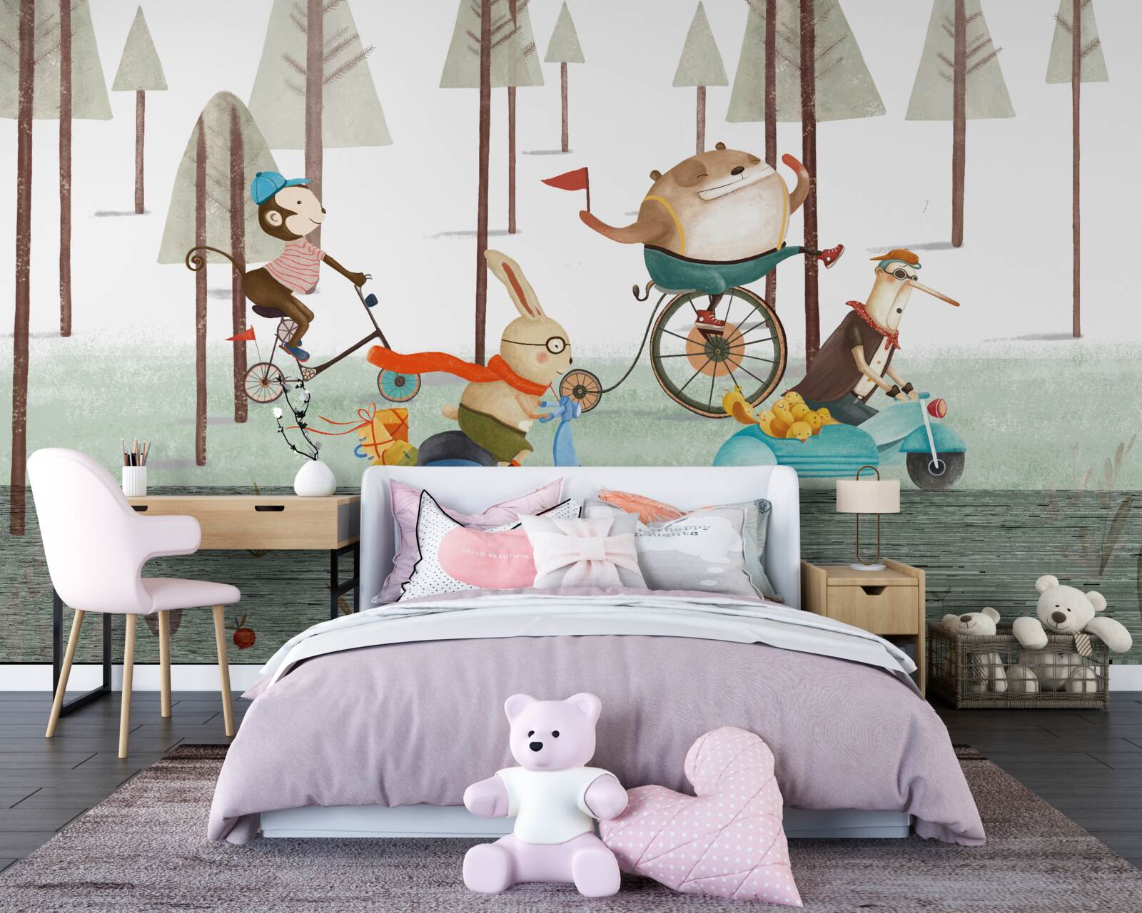 Fototapeta súťaže zvierat v hustom lese