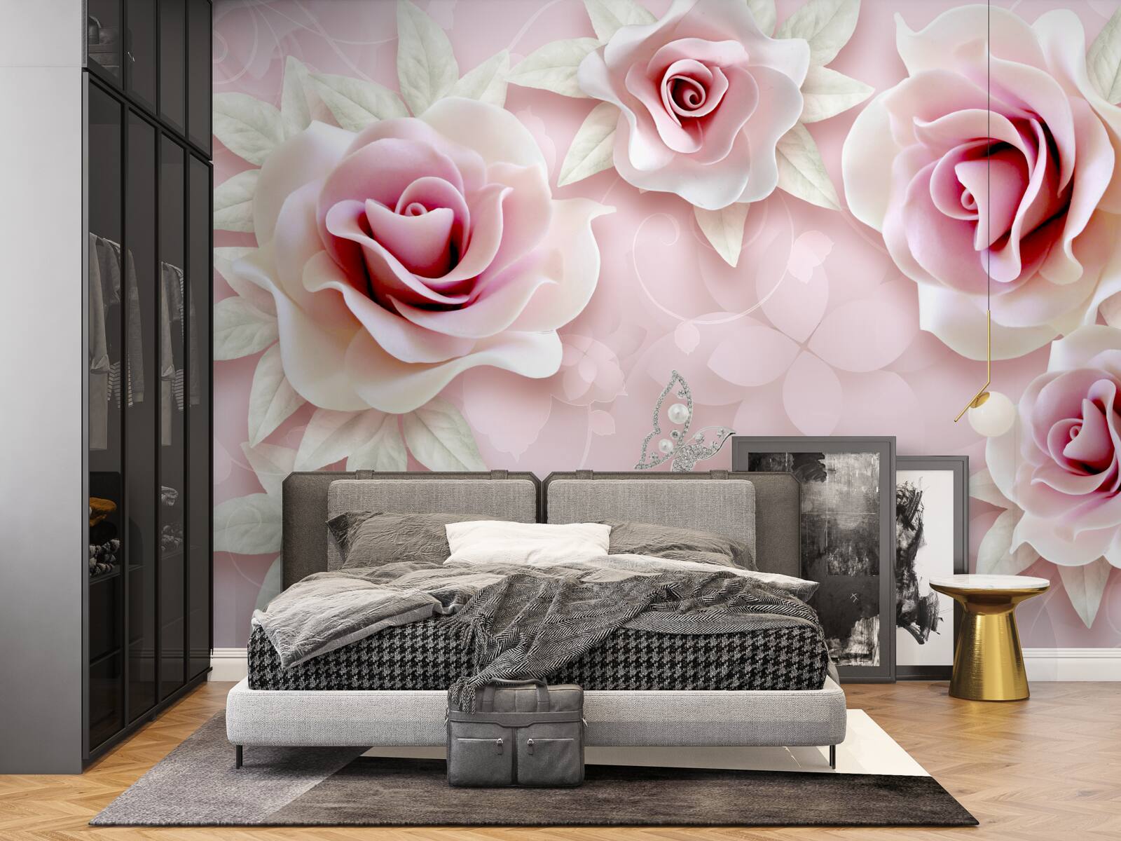 Fototapeta elegantná porcelánovo ružová v jemnom, fialovom tóne