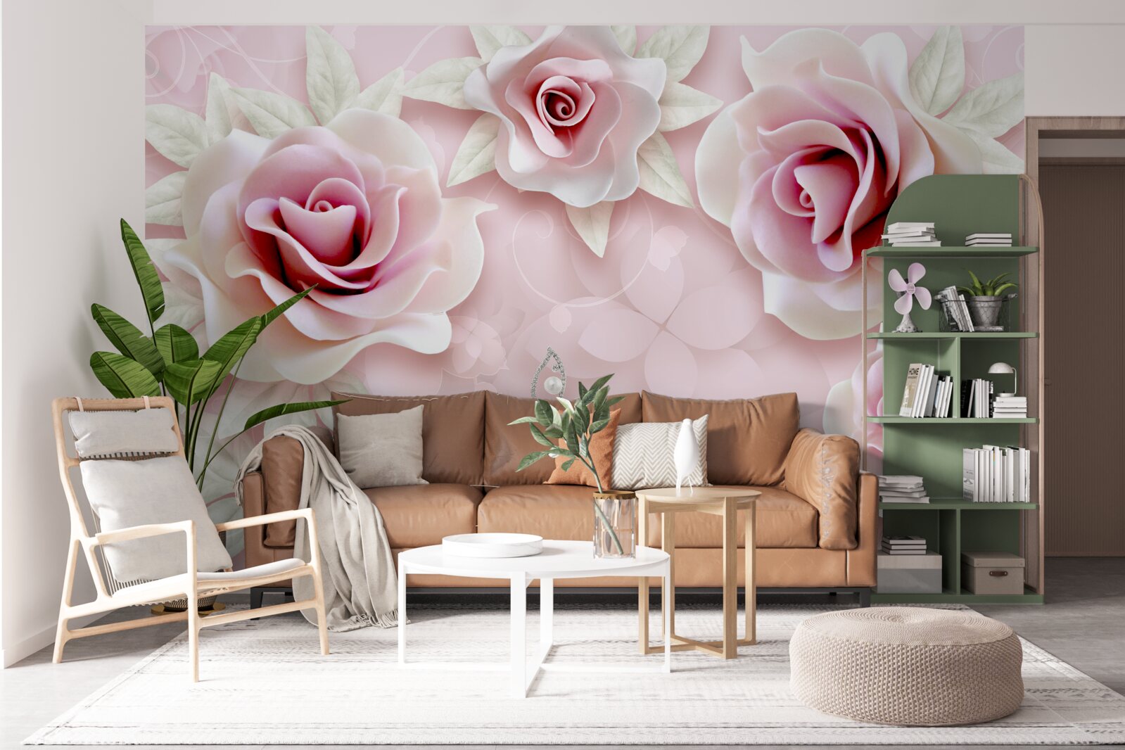 Fototapeta elegantná porcelánovo ružová v jemnom, fialovom tóne