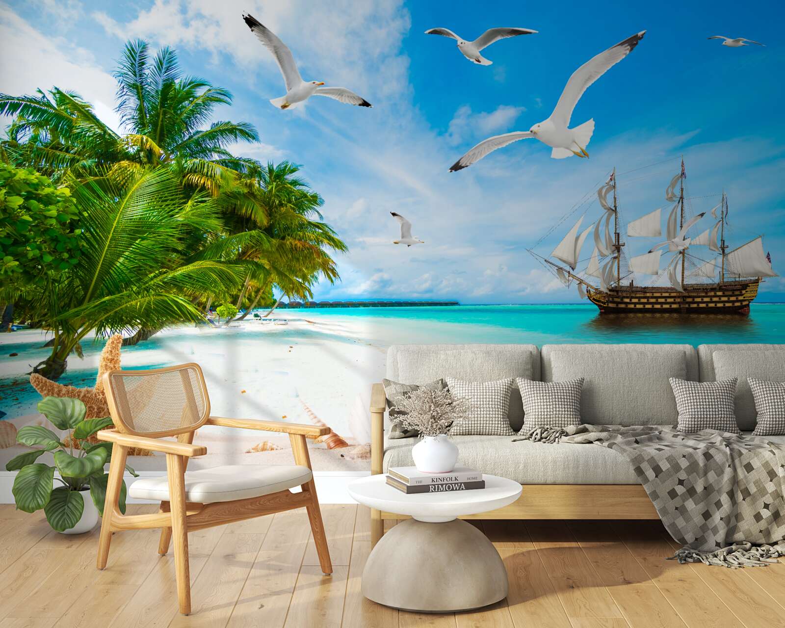 Fototapeta dok na pustom ostrove