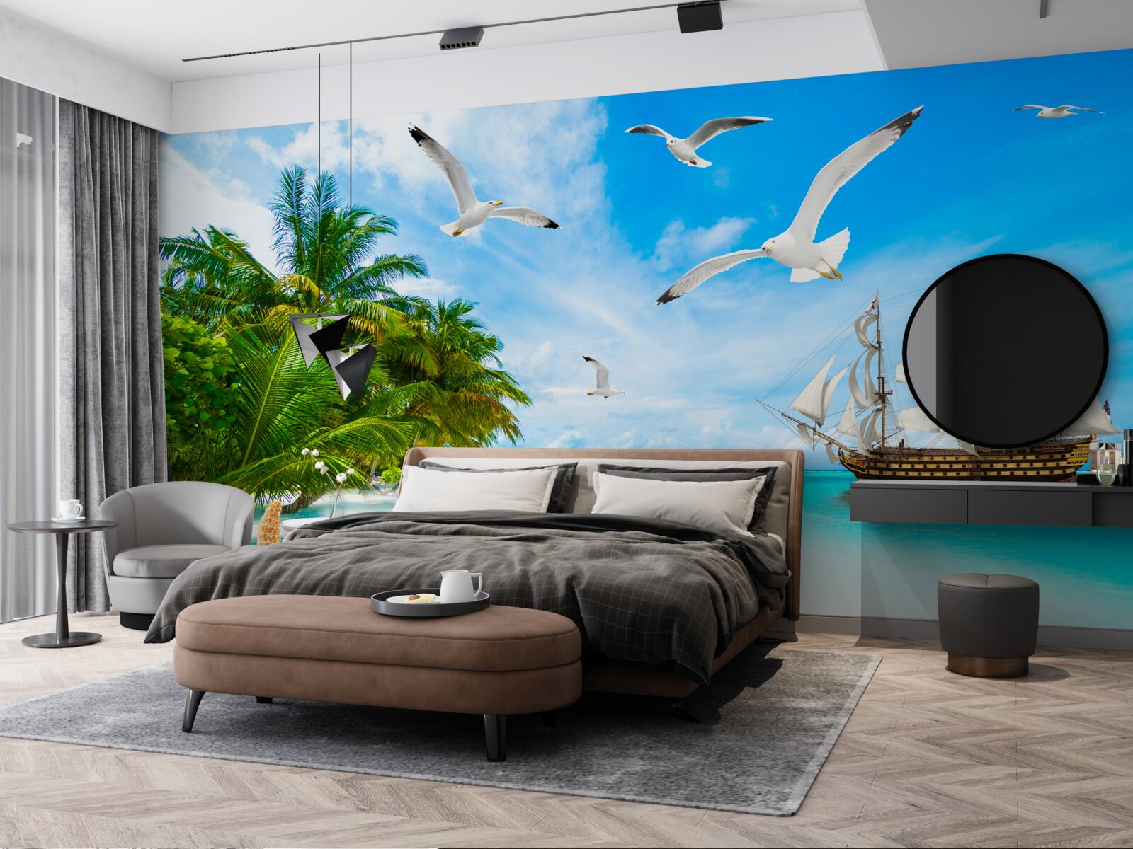 Fototapeta dok na pustom ostrove