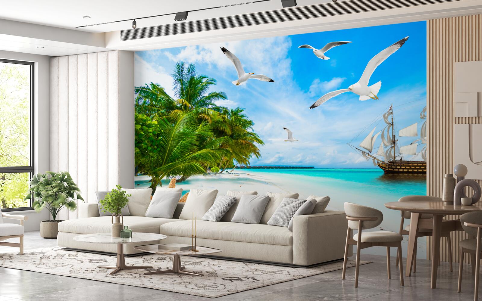 Fototapeta dok na pustom ostrove