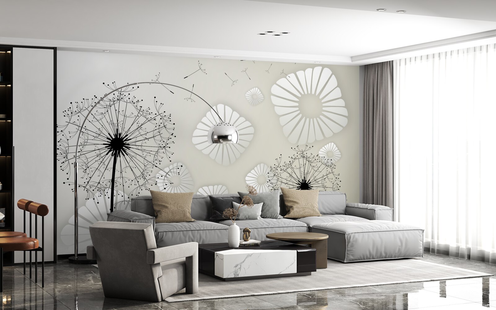 Fototapeta púpava pri východe slnka