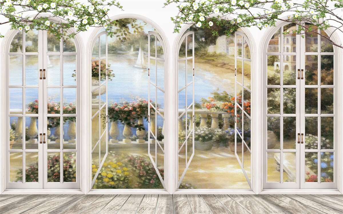 Fototapeta výhľad z okien do zálivu