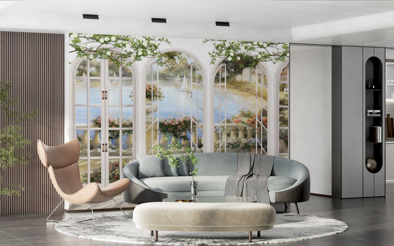 Fototapeta výhľad z okien do zálivu