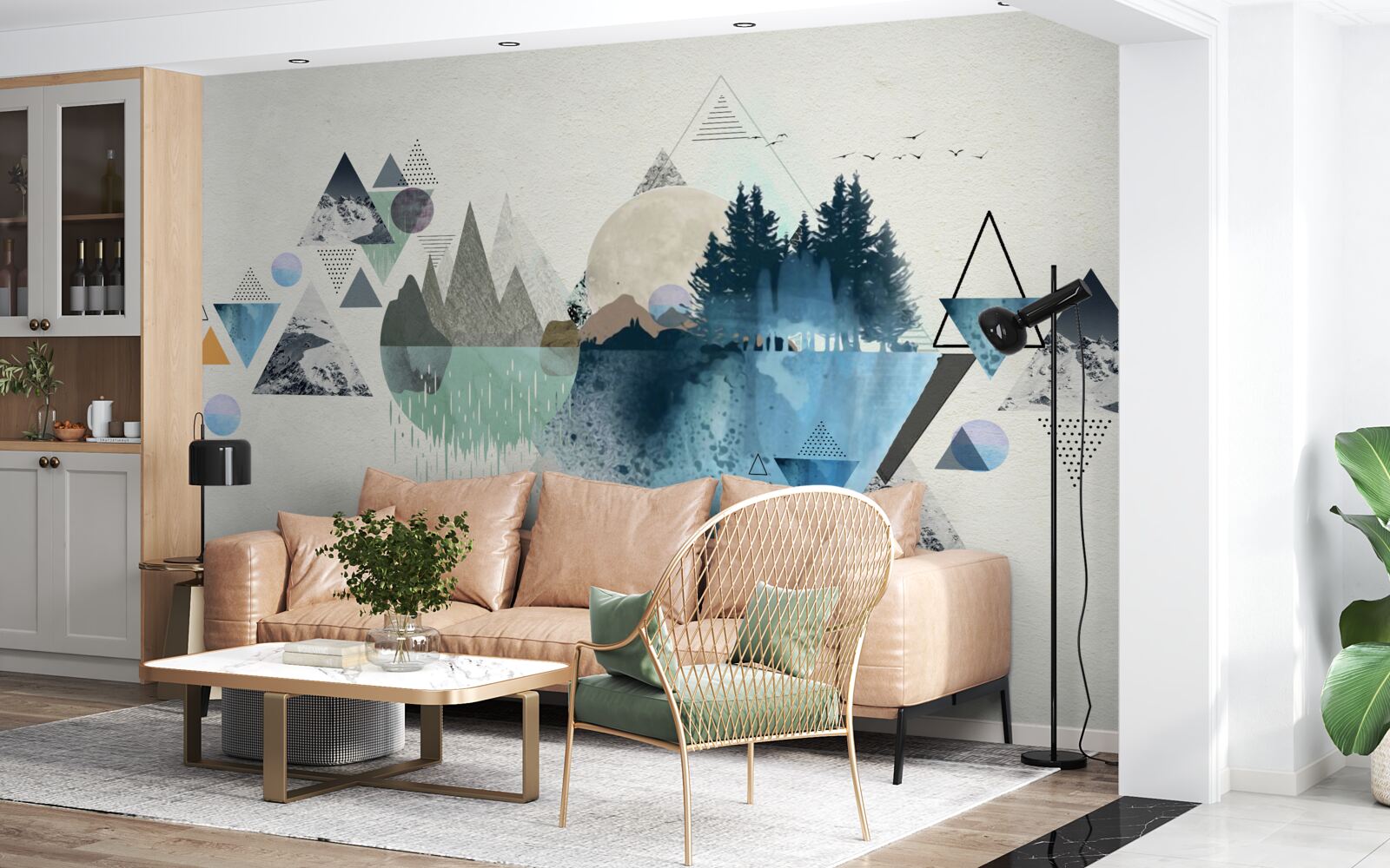 Fototapeta Odraz jazera ukazuje mrazivý zimný les