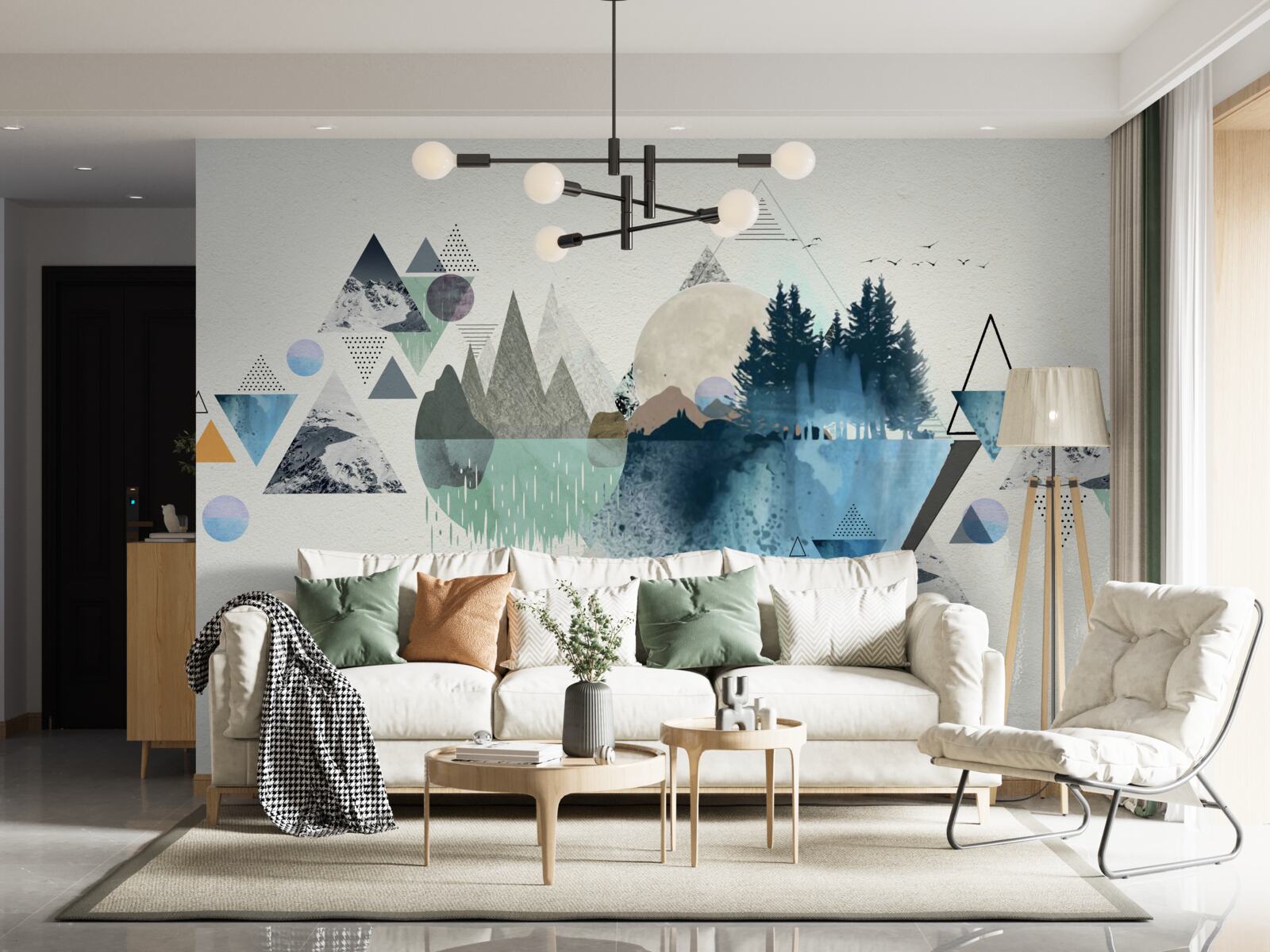 Fototapeta Odraz jazera ukazuje mrazivý zimný les