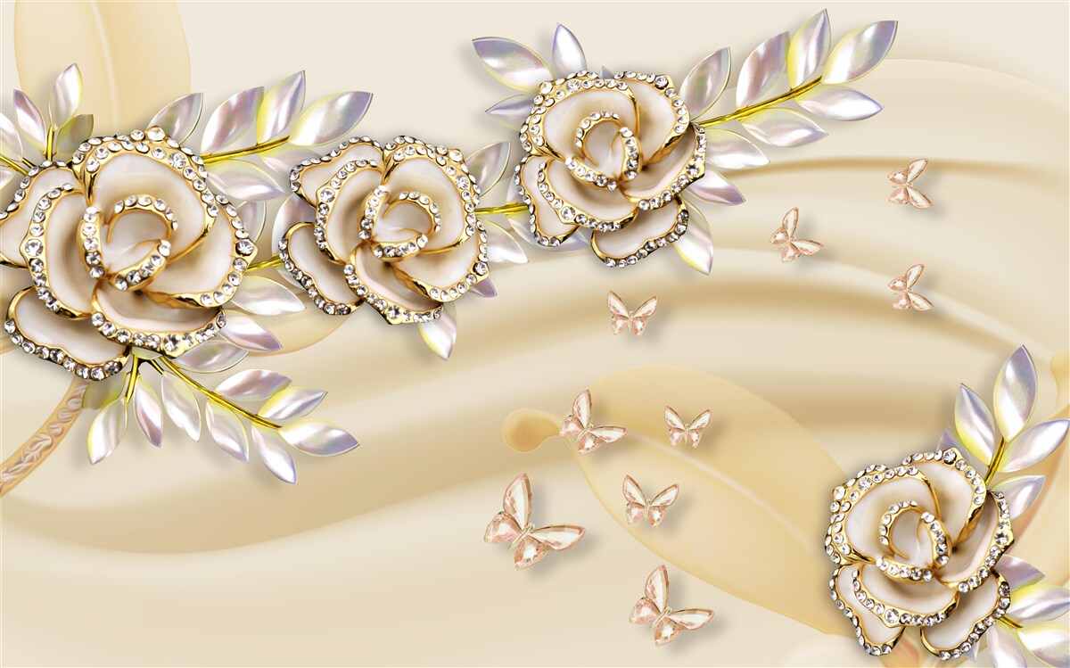 Fototapeta kovové konáre zlatej ruže