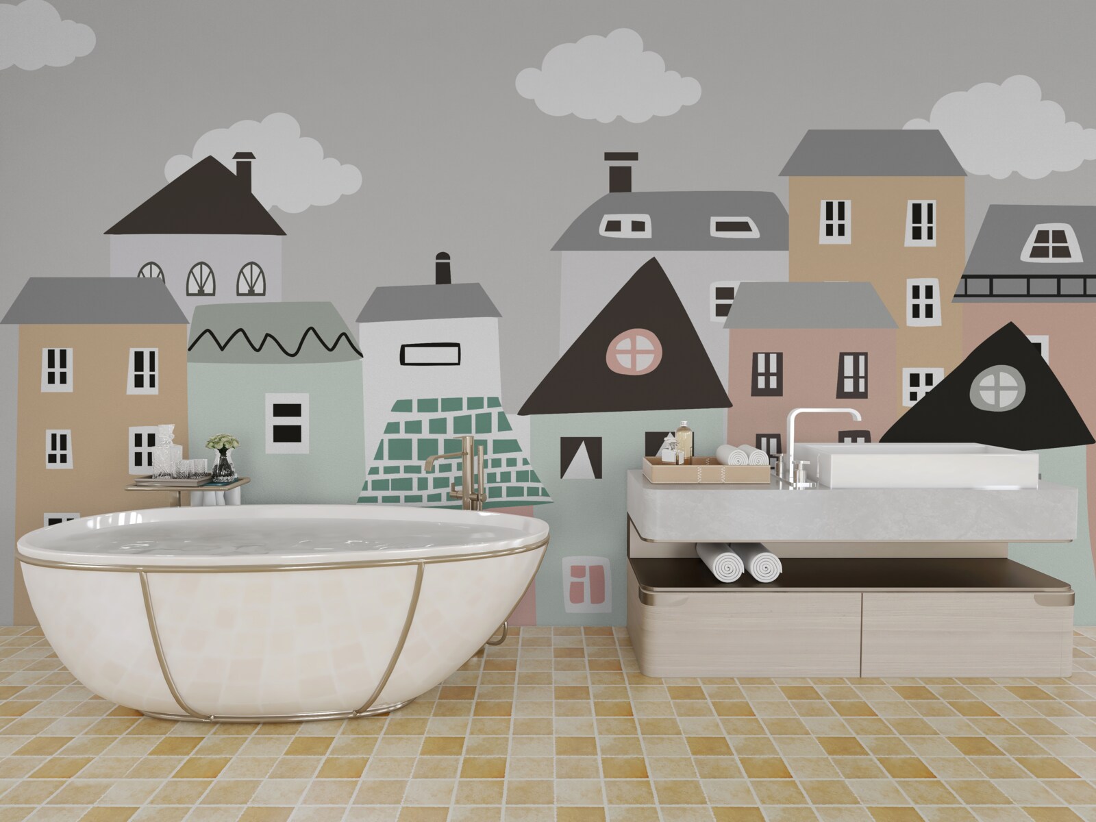 Fototapeta unikátne obytné budovy