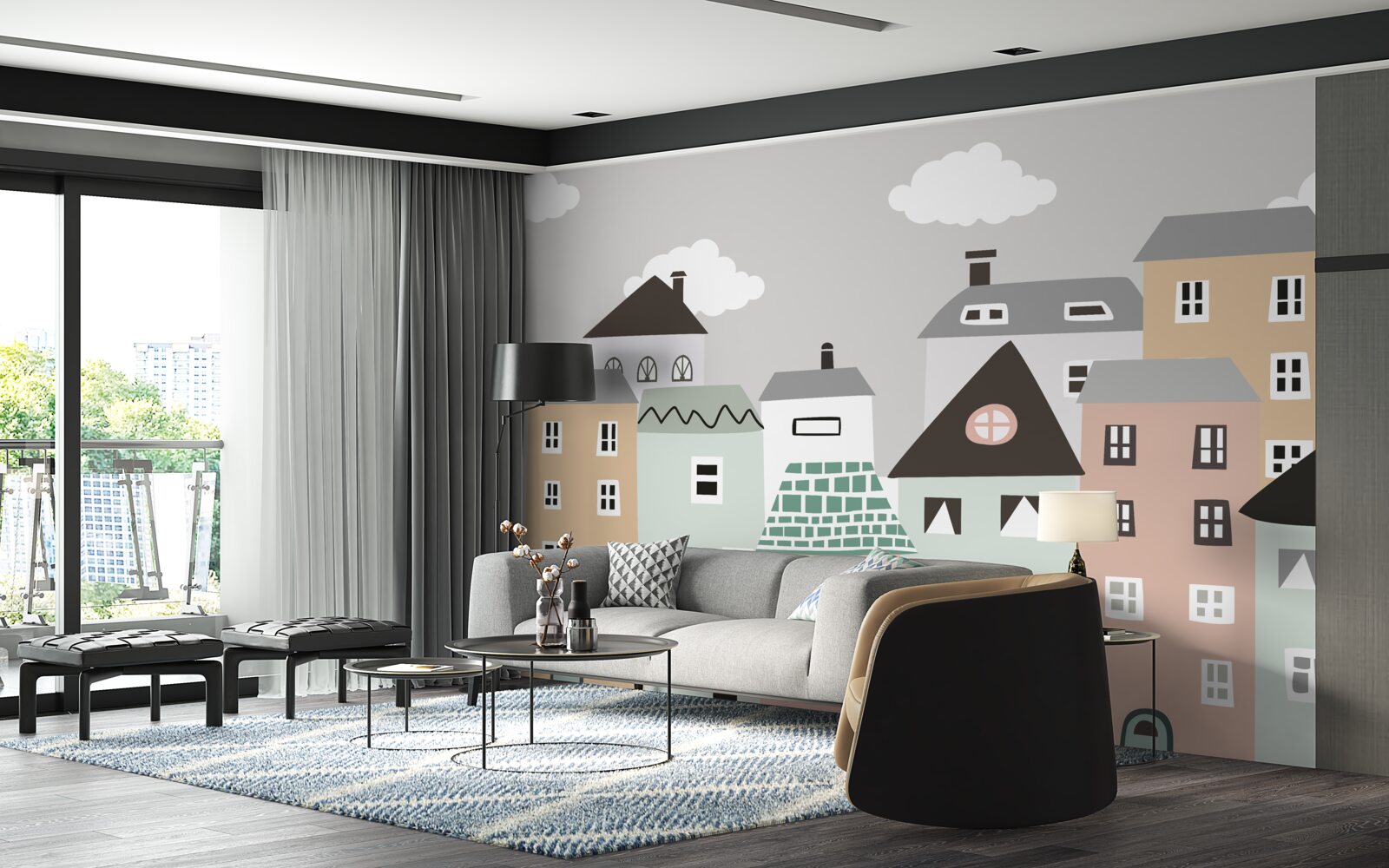 Fototapeta unikátne obytné budovy